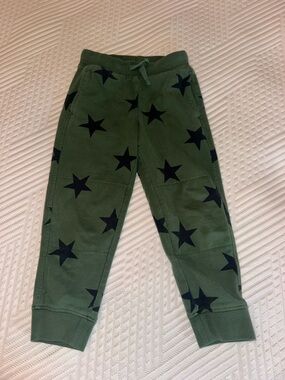 Primary Olive Green Star Jogger Pants